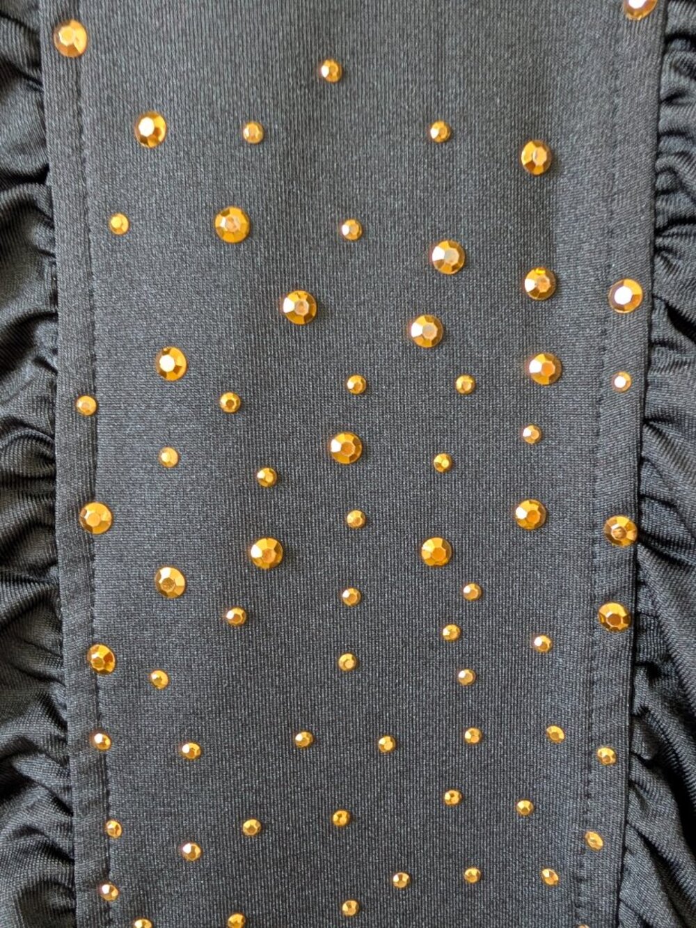 JENNYFER Rhinestone Ruched Bodycon Mini Dress | Small - Picture 5 of 6